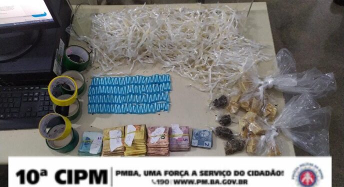 Candeias: PM prende suposto traficante ‘Malhado’ com drogas e R$ 12 mil