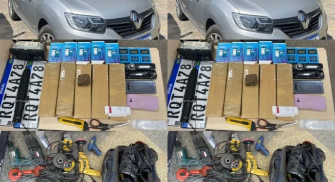 Dois homens são presos com drogas e carro roubado na Bahia