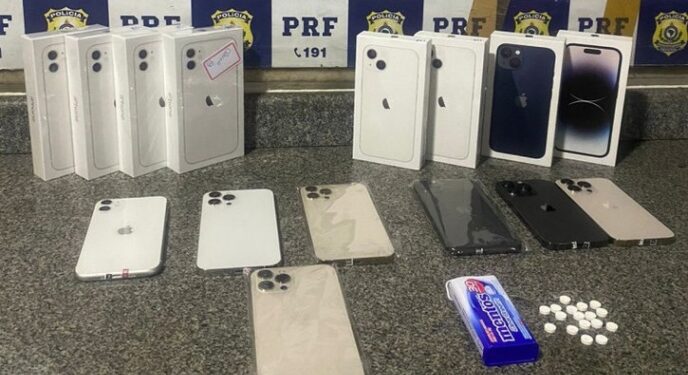 PRF apreende celulares avaliados em R$ 60 mil na Bahia