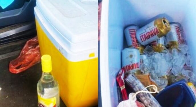 Motorista embriagado é preso pela PRF por direção perigosa,  latas de cerveja  e cachaça