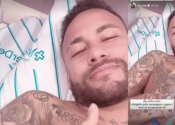 Cirurgia de Neymar no joelho esquerdo foi bem sucedida