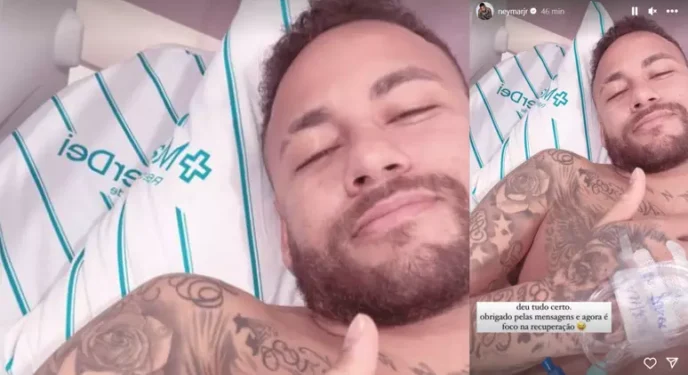 Cirurgia de Neymar no joelho esquerdo foi bem sucedida