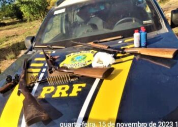 PRF prende um home e apreende rifles, espingarda, revólver e farta munição na Bahia