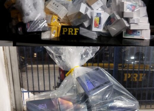 PRF apreende mais de 180 aparelhos eletrônicos sem nota fiscal na Bahia