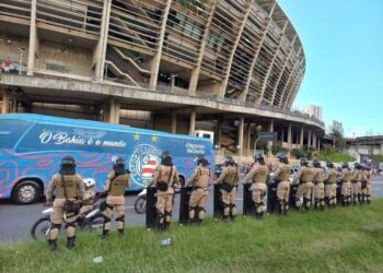 PM monta policiamento especial para o Bahia x Atlético Mineiro