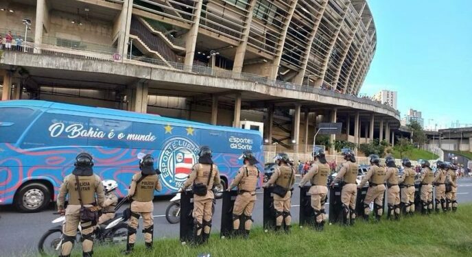 PM monta policiamento especial para o Bahia x Atlético Mineiro