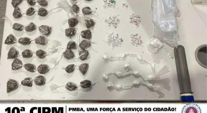 S.S. do Passé: 10ª CIPM prende suposta traficante mas comparsa consegue fugir