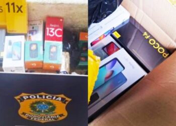 PRF apreende celulares, eletrônicos e equipamentos de informática na Bahia