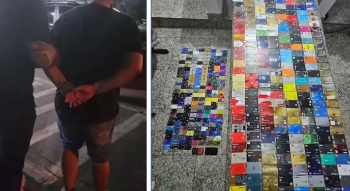 Polícia prende homem com 452 cartões de crédito e débito