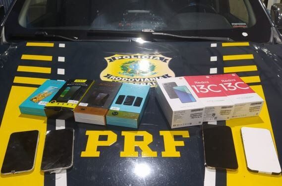 PRF apreende aparelhos celulares transportados ilegalmente na Bahia