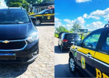 Carro com placas falsas e motocicleta são recuperados pela PRF na Bahia
