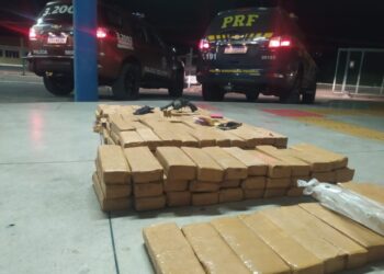 PRF e RONDESP prendem 2 homens com 100 kg de drogas e arma na Bahia
