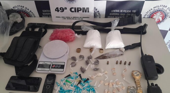 PM apreende drogas e munições na Bahia
