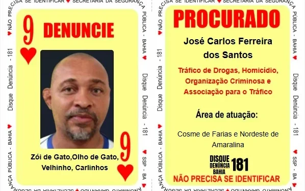 Mandante de chacina e feminicidas são incluídos no Baralho do Crime