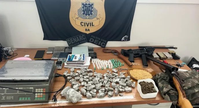 Polícia Civil fecha laboratório de drogas na Bahia; um preso em flagrante