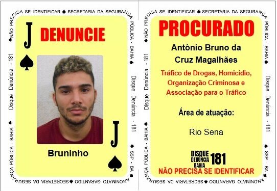 Baralho do Crime tem incluídos 5 novos foragidos da Justiça