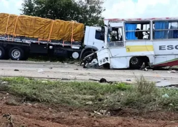 Batida entre carreta e ônibus deixa mortos na Bahia