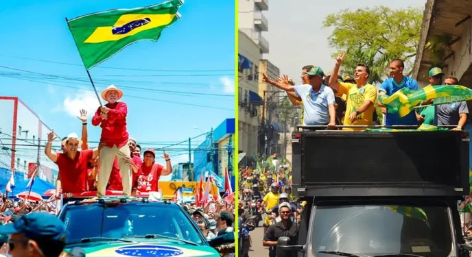 Flávio participou de moto-carreata e Lula fez comício