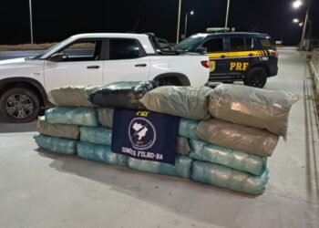PRF apreende 140 kg de drogas durante fiscalização na BR-324 na Bahia